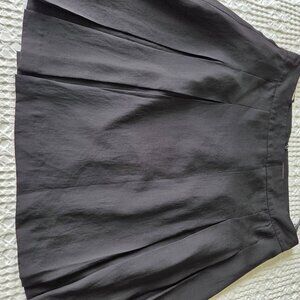 MEXX Pleated. A-line, black, silky knee length skirt. UK 16 or US 12